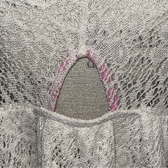 Free People Daydream Cream Lace Layered Crochet Boho Swing Tank Top Size Small - Picture 10 of 12